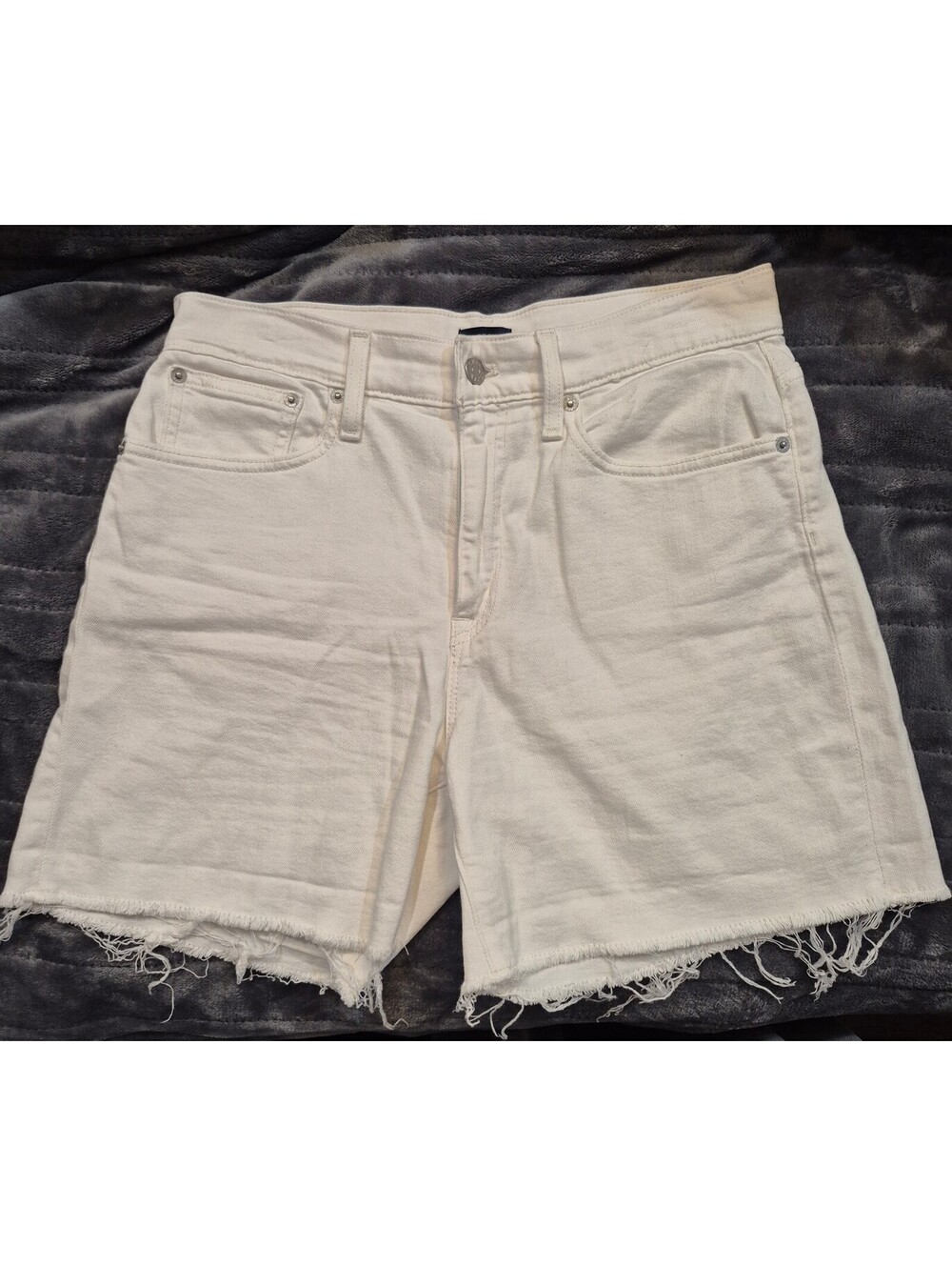 J.Crew High-Rise Midlength Cutoff Shorts Harbor Wash S 27 [COPY]